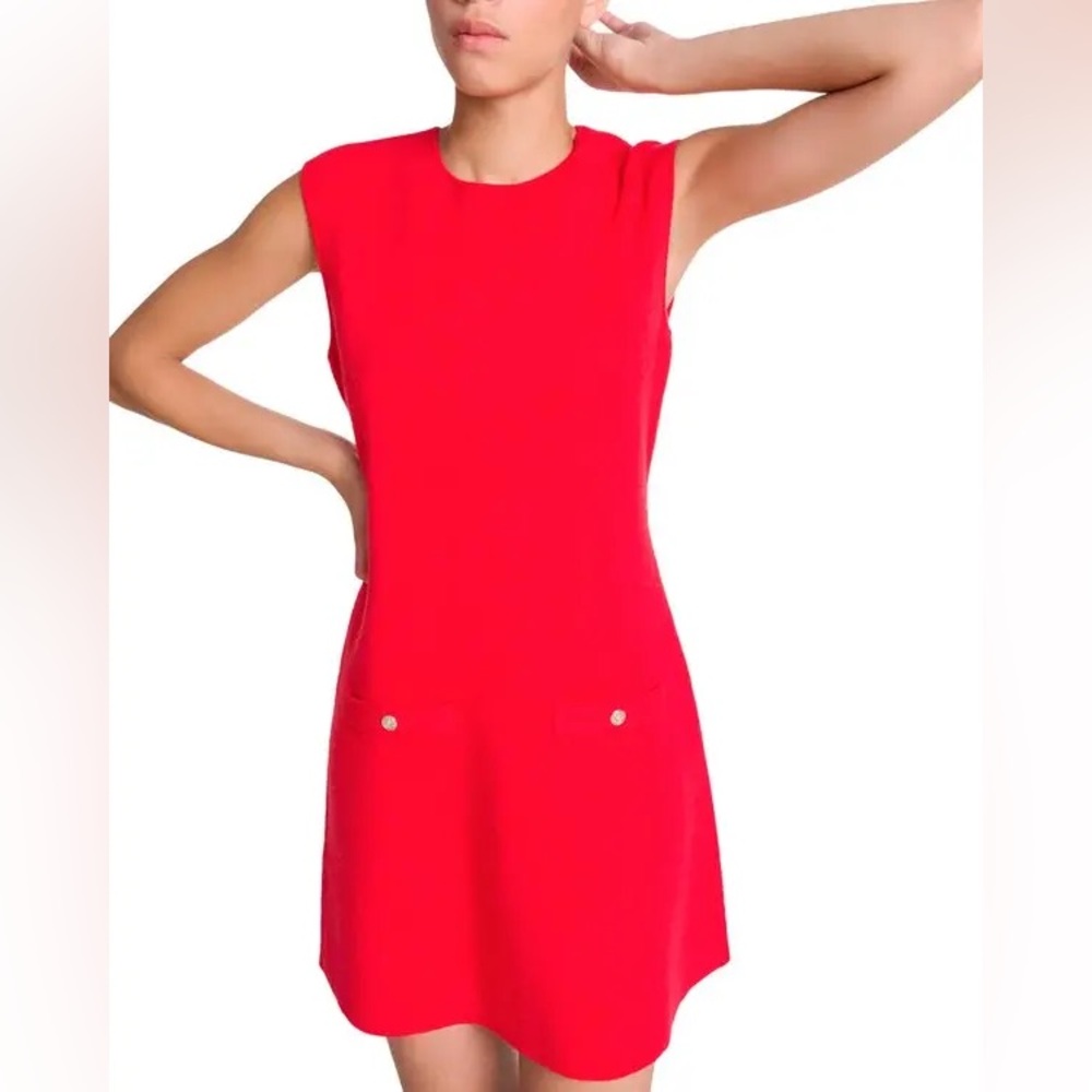 Maje Roquette Layered Knit Mini Dress